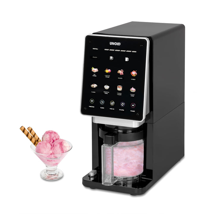 Unold Eismaschine Cream Dream 48805, 3x 500 ml Behälter, 8 Programme, Touchscreen, für Eiscreme, Gel
