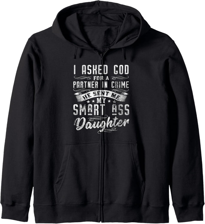 Vatertagsgeschenk Partner In Crime Klugscheisser Tochter Papa Kapuzenjacke