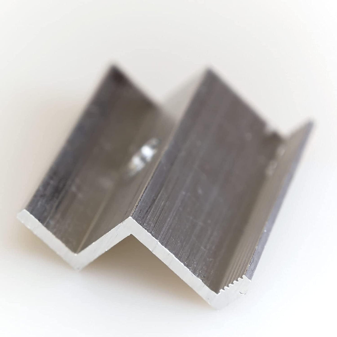 NAKA 10x Endklemme PV Solarpanelen Alu Silber Photovoltaik Randklemme Montageschiene-Zubehör Modulhö