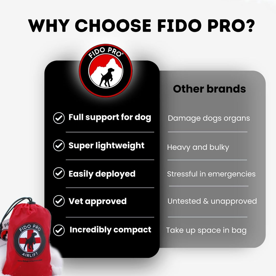 Fido Pro Airlift Notfall-Tragetuch für Hunde, Rot, Grösse L rot L, rot L