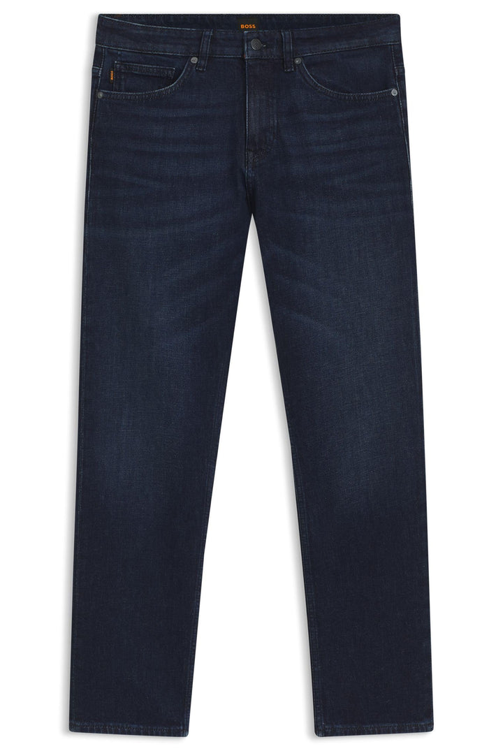 BOSS Herren Delaware BC-L-C Blaue Slim-Fit Jeans aus komfortablem Stretch-Denim 30W / 32L Dark Blue4