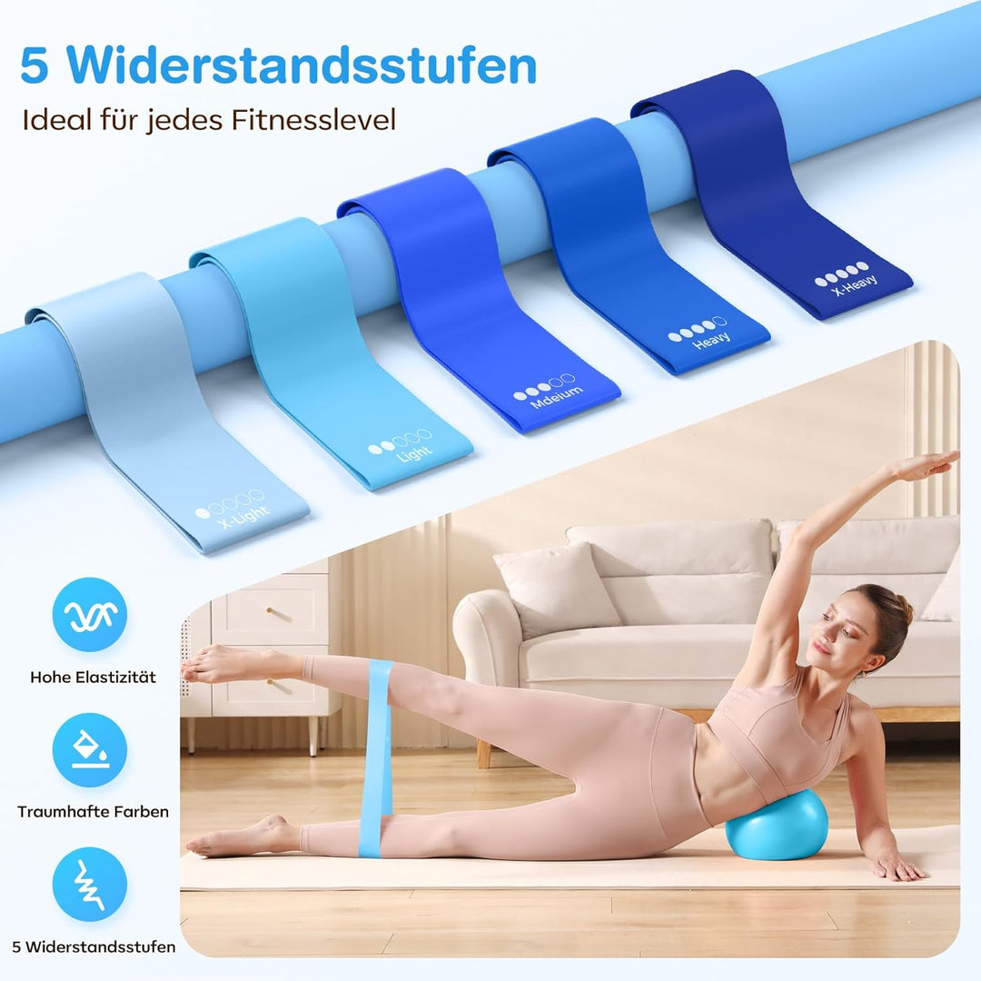 Pilates Set 13 Stück Home Pilates Essentials Workout Set ,13" /33CM Pilates Ringe, 10" /25CM Pilates