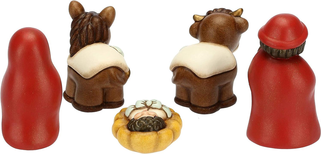 THUN - Klassische Mini-Weihnachtskrippe 2019 mit grosser Sternhütte - Keramik - 20 x 10 x 18 cm