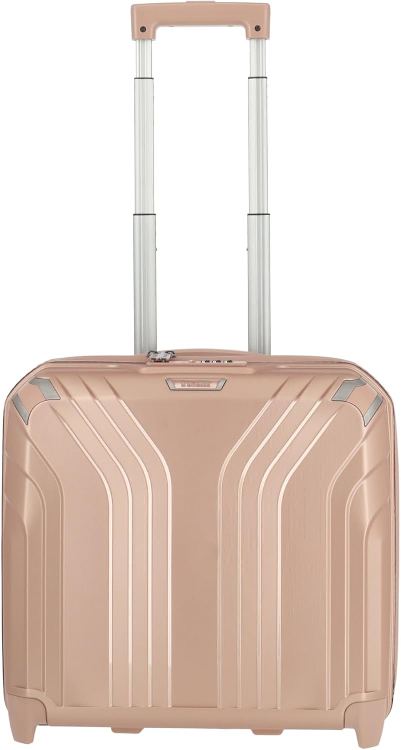 Travelite 2-Rad Handgepäck Laptop Trolley Hartschale mit recyceltem Innenfutter, Gepäck Serie ELVAA: