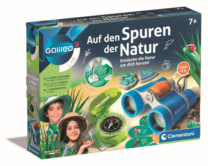 Galileo Lab Auf den Spuren der Natur - Forscherset mit Kompass und Fernglas für Kinder ab 7 Jahren,