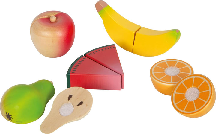 small Foot Schneide-Set Obst und Gemüse Fresh, Lebensmittel für Kinderküche, Rollenspielzeug ab 2 Ja