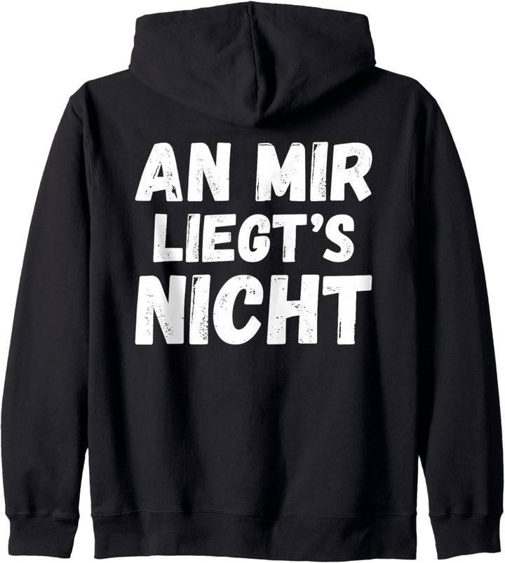 Backprint An mir liegts nicht Sündenbock Kapuzenjacke
