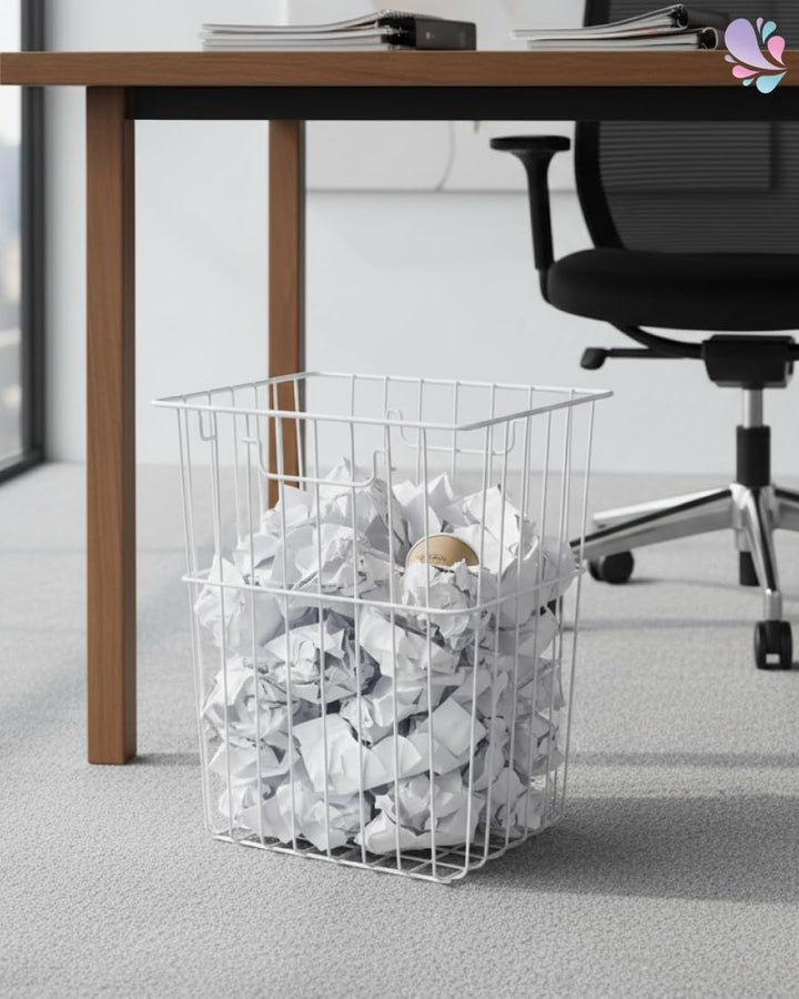 Blanc HYGIENIC Papierkorb FIX – Mülleimer, Drahtgitter-Abfallbehälter 25 Liter, zum Hängen oder Stel