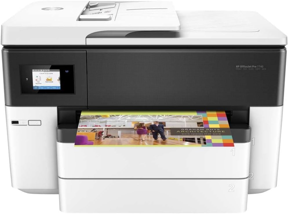 HP OfficeJet Pro 7740 A3-Multifunktionsdrucker (DIN A3, Drucker, Scanner, Kopierer, Fax, WLAN, Duple