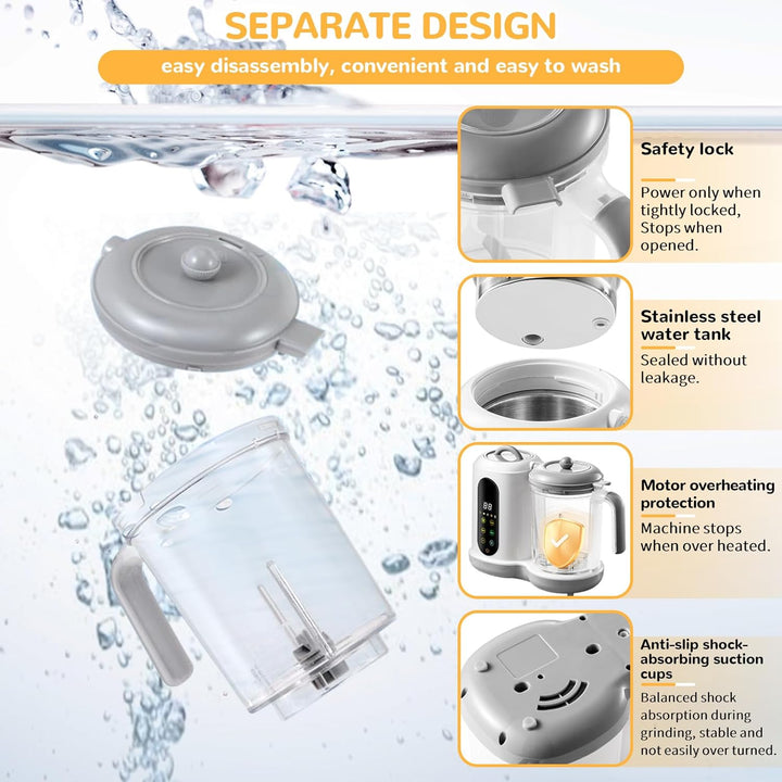 Babynahrungszubereiter, Babynahrungsprozessor, Eine Stufe Baby Food Maker Dampfgarer Mixen, Babybrei