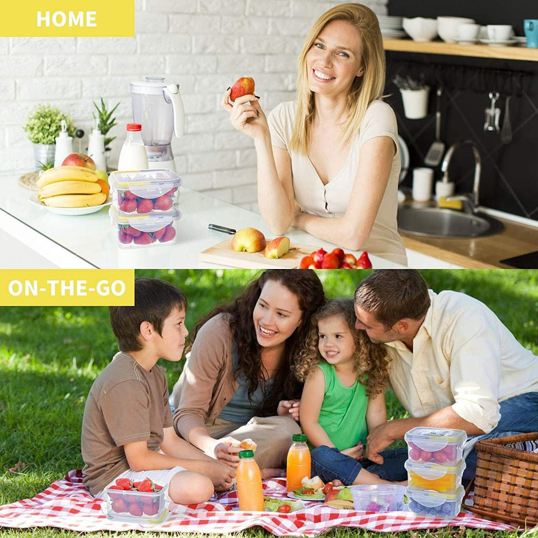 EASYLOCK 4PACK 180ML Kleine Dosen mit Deckel Plastik, Meal Prep Boxen, Mikrowellengeschirr, Auslaufs