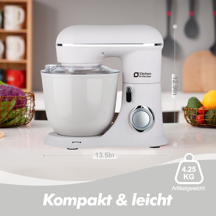 Kitchen in the box Küchenmaschine, 4,5 L & 5 L Knetmaschine, 10+P Geschwindigkeits Teigmaschine mit