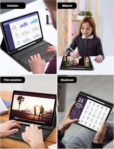 Samsung Galaxy Tab S10 Plus Tastatur Hülle - Galaxy Tab S10+ Tastatur, Keyboard Cover mit Magnetisch