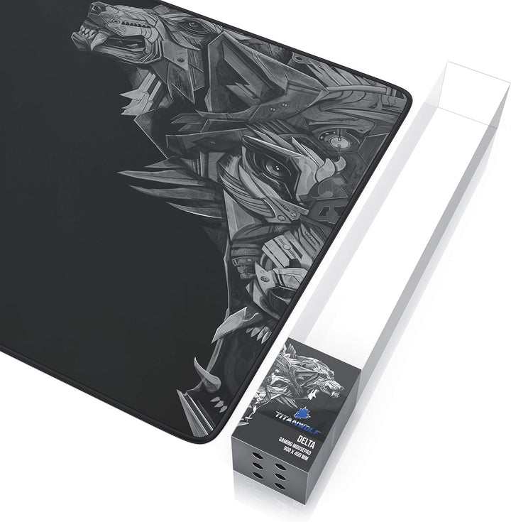 TITANWOLF XXL Speed Gaming Mauspad - 900 x 400mm - XXL Mousepad - Tischunterlage Large Size - mit Ti