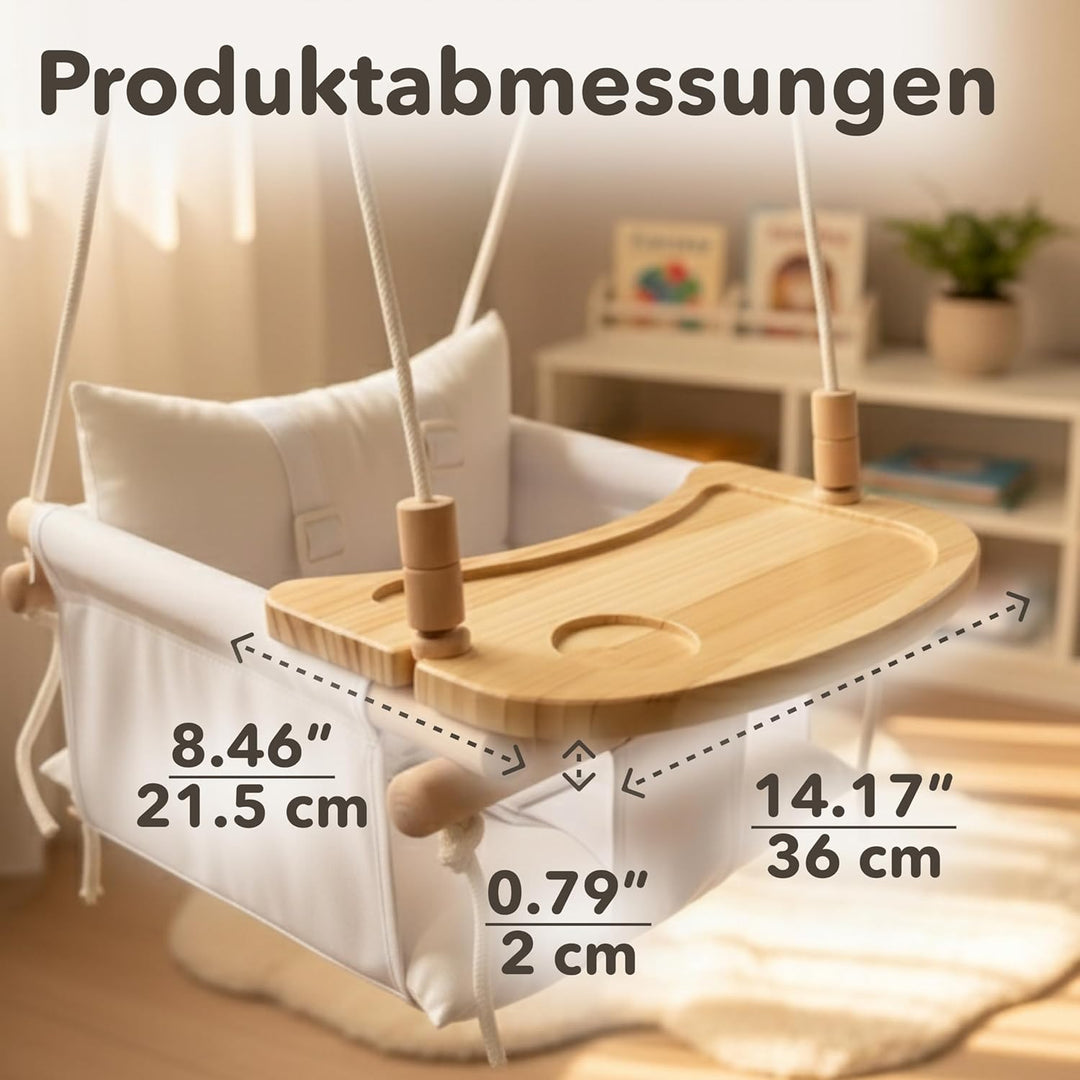Holztablett für Cateam Canvas Babyschaukel – Hängesessel-Zubehör, Montessori-Spieltisch aus Naturhol