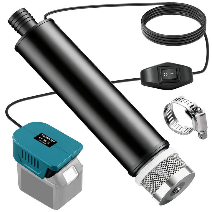 Tauchpumpe kompatibel mit Makita 18V Batterie, 30L/min, Wasserdurchfluss mit 5m kabel, 100W Elektris