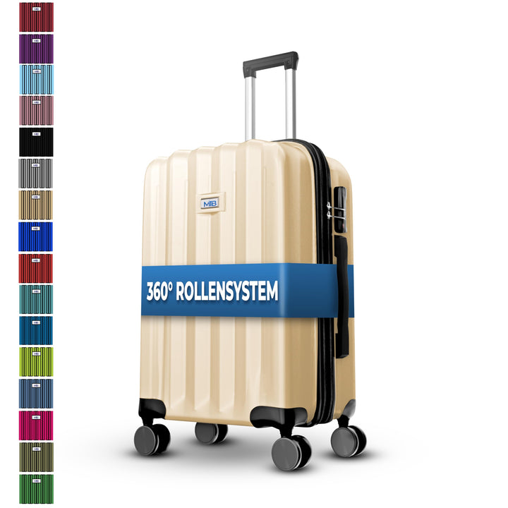 MY TRAVEL BAG Hartschalen-Koffer Trolley ABS Reisekoffer 4 Zwillingsrollen (Handgepäck-Mittel-Gross-