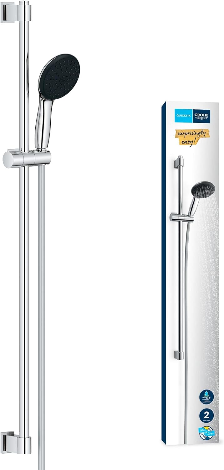 GROHE Vitalio Start 110 - Brausestangenset (wassersparend, 2 Strahlarten, Brausestange 900mm, Brause