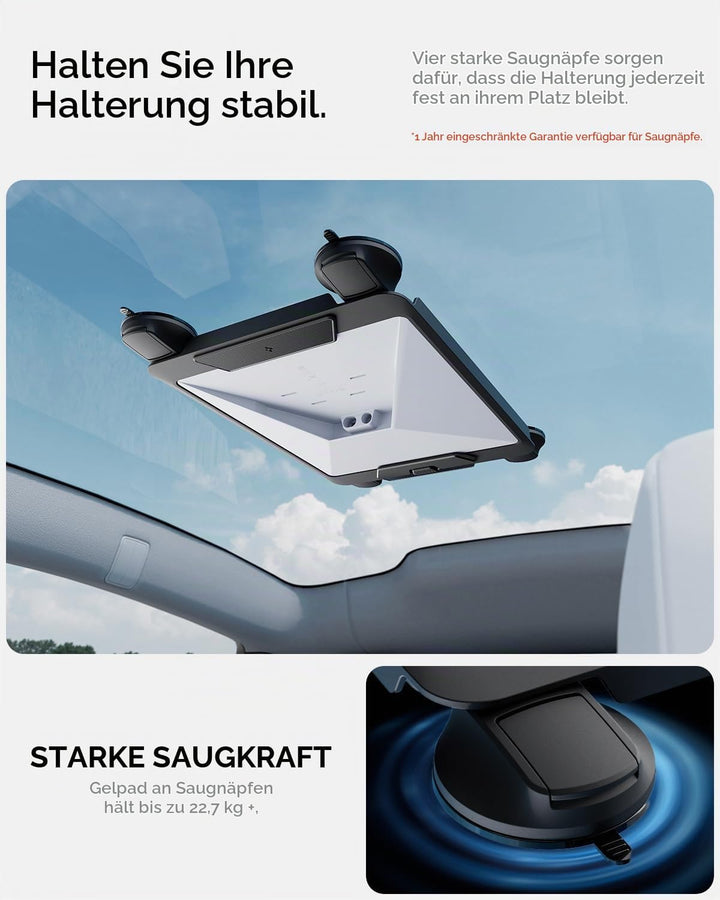 Spigen Starlink Mini Halterung [Starke Haftkraft bis 23 kg] Saugnapfhalterung mit Schnellverschluss-