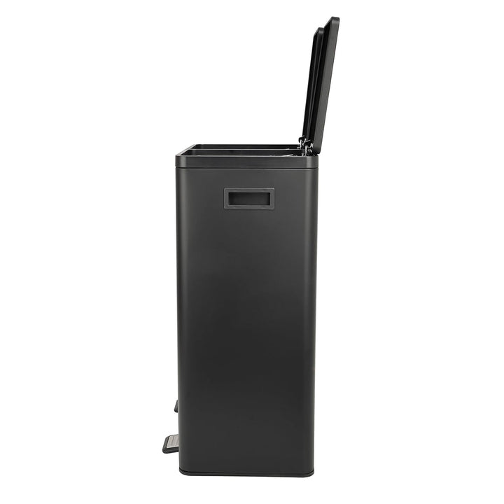 SVITA TMH2X30 Mülleimer 60L Mülltrennsystem 2 Fächer 2x15L Softclose-Deckel Pedal versteckbar Kunsts