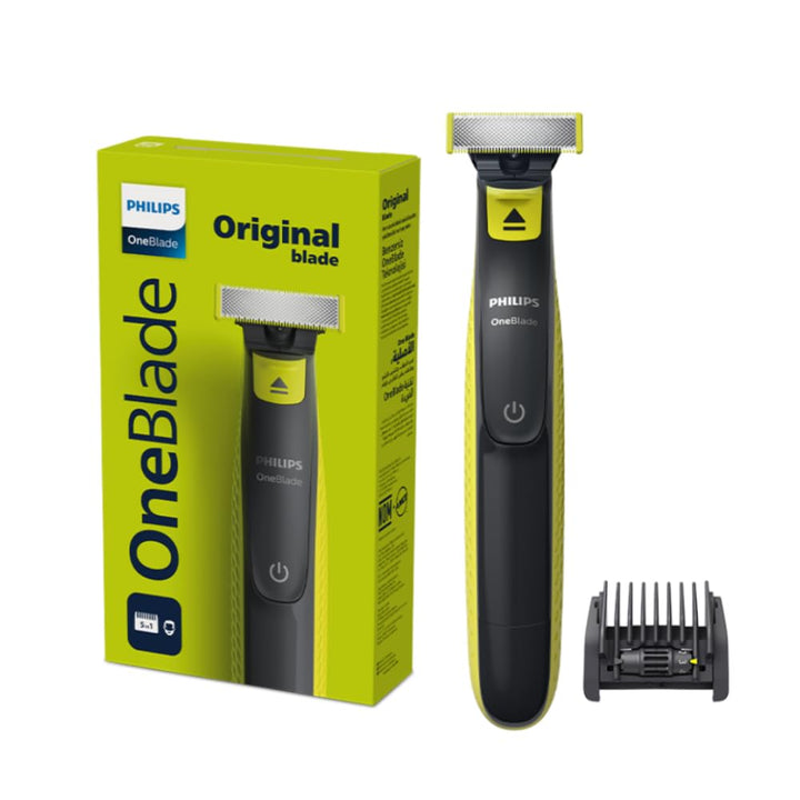 Philips OneBlade verfügt über einen 5-in-1 verstellbaren Kamm, Trimmer, Rasierer und Elektrorasierer