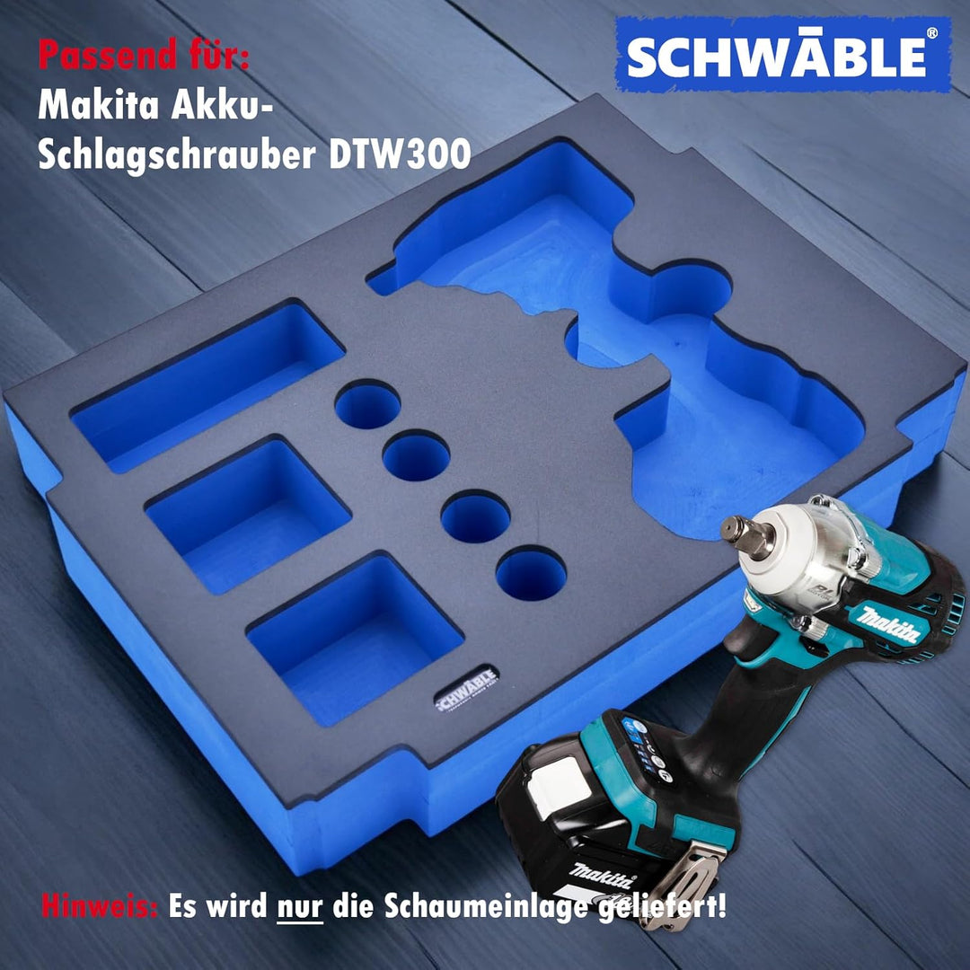 Schaumeinlage Schaumstoffeinlage für Makita Schlagschrauber DTW300