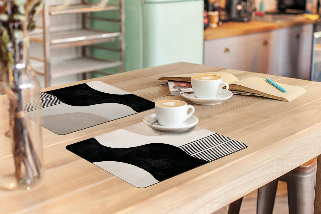 KitchenYeah© Platzsets Abwaschbar 6-Teilig 45x30 cm Tischsets Platzdeckchen Platzset Unterlage Tisch