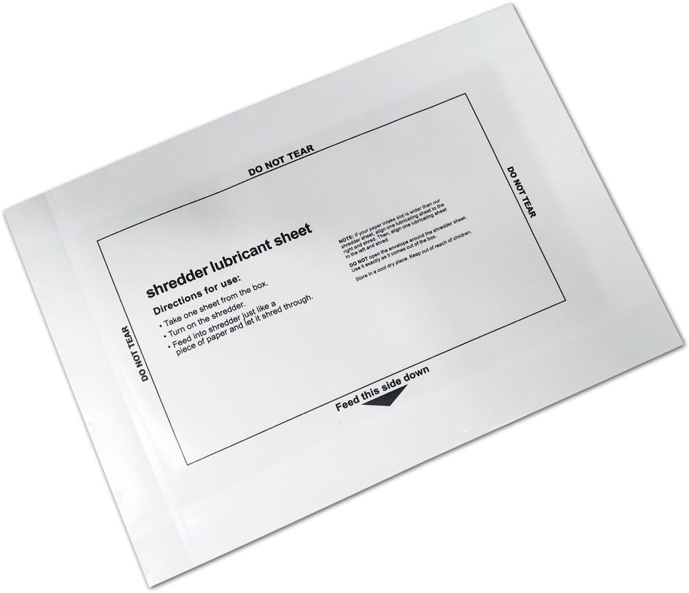 Schleif- und Schmiermittelblätter für Aktenvernichter, 30 Stück, 30 pack