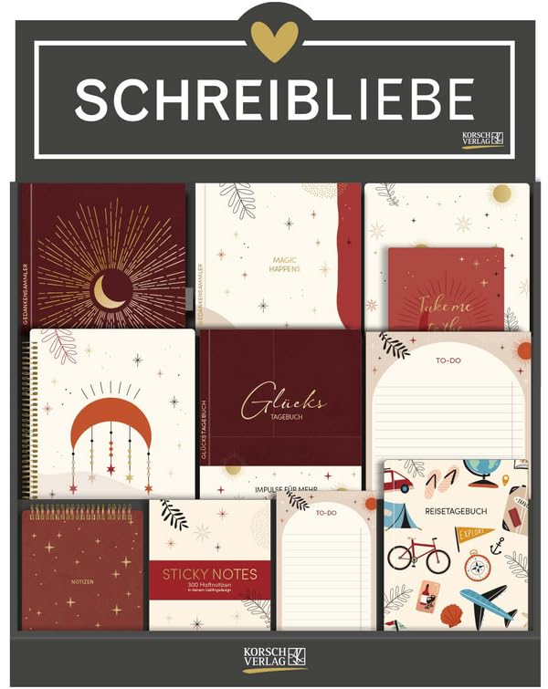 Glückstagebuch Soft Touch Red, vegan: Ausfüllbuch mit Goldveredelung und vielen Impulsen für mehr, A