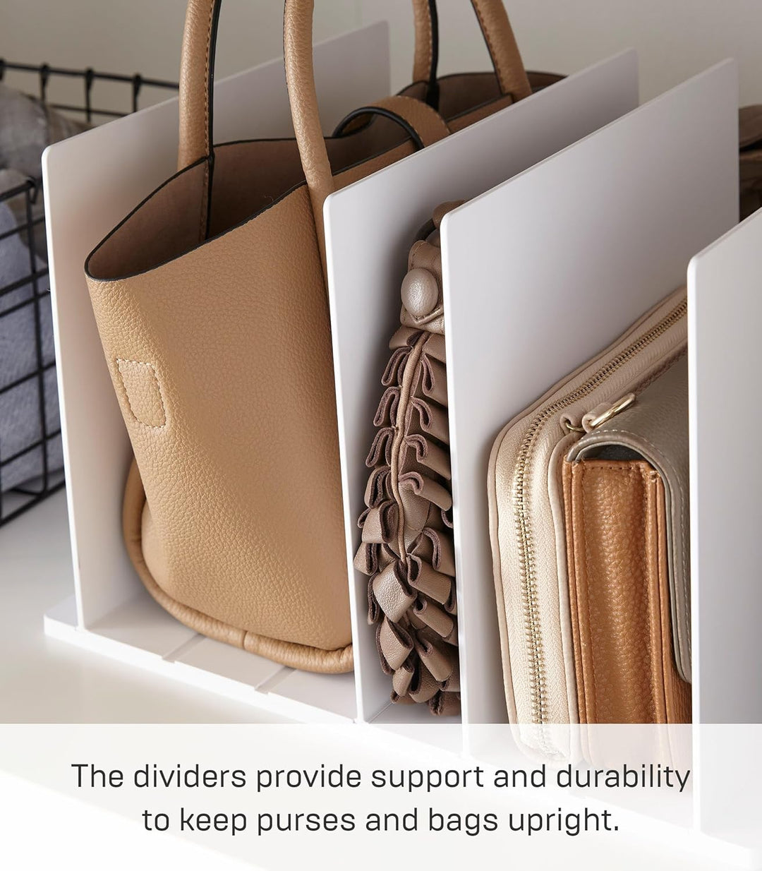 YAMAZAKI 4956 SMART Taschen-Organizer (2er-Set), weiss, ABS-Harz, minimalistisch, 31.8 x 24 x 21 cm,