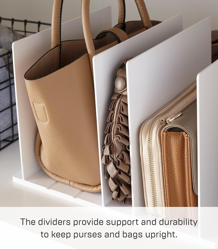 YAMAZAKI 4956 SMART Taschen-Organizer (2er-Set), weiss, ABS-Harz, minimalistisch, 31.8 x 24 x 21 cm,