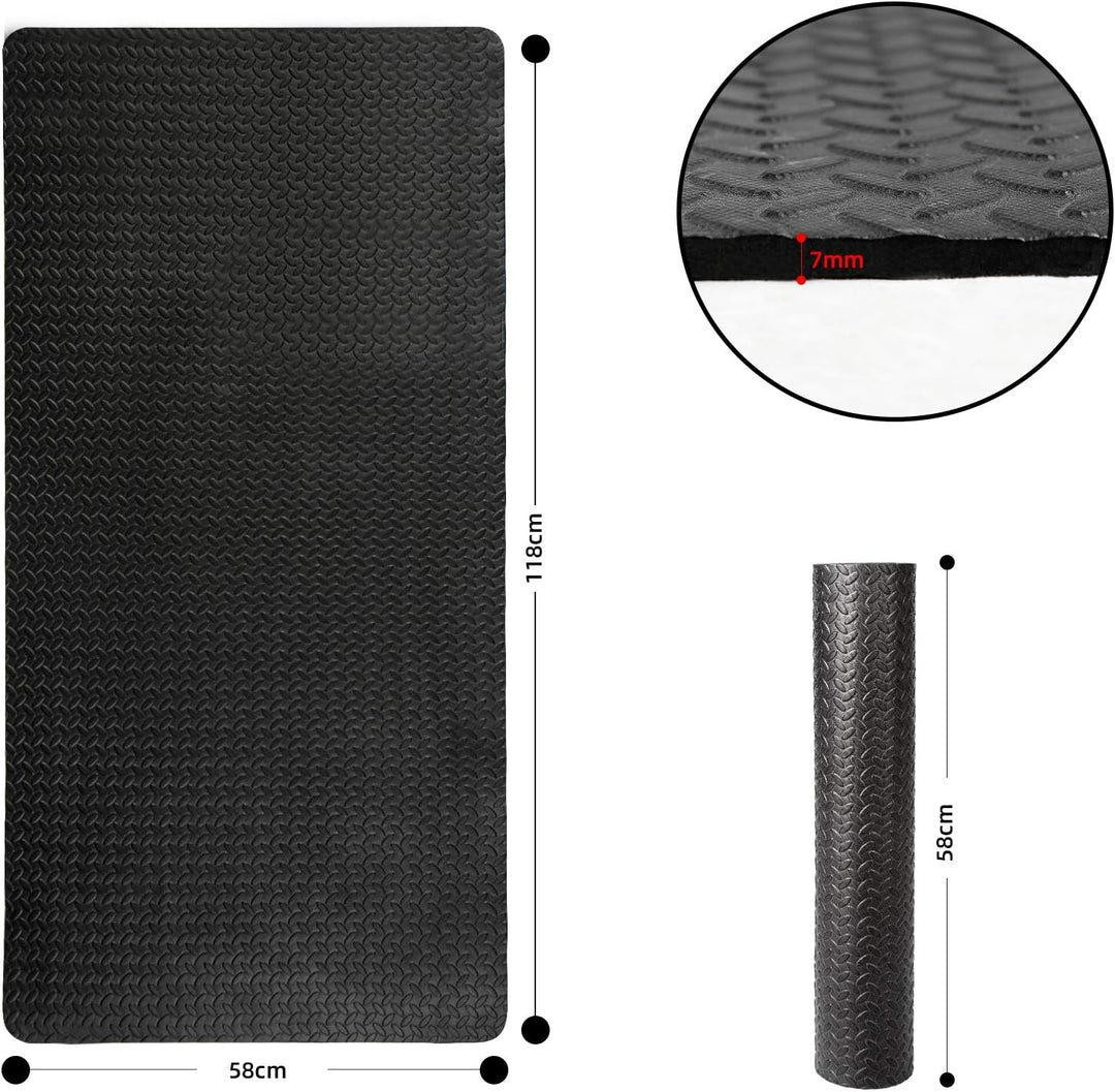 CCLIFE Bodenschutzmatte Fitness Fitnessgerät Unterlegmatte Rutschfeste, EVA-Matte 118x58x0,7cm