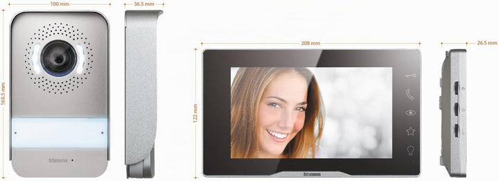Bticino 318913 Easykit Plus Video-Türsprechanlage für 1-Familienhaus, Plug-In mit 2 Drähten, 1 exter
