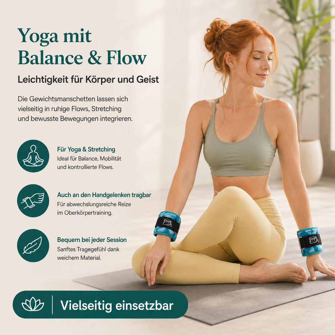 2er Set Gewichtsmanschetten in stylischen Mustern - Gewichte für Arme und Beine [0,5 kg 1kg 1,5kg] 2