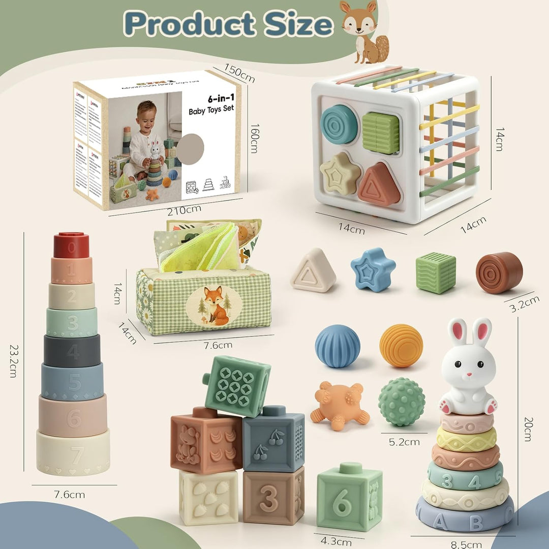 Anook Montessori Spielzeug Baby ab 6 Monate, Baby Spielzeug 6 8 9 10 Monate | Babyspielzeug ab 6 Mon