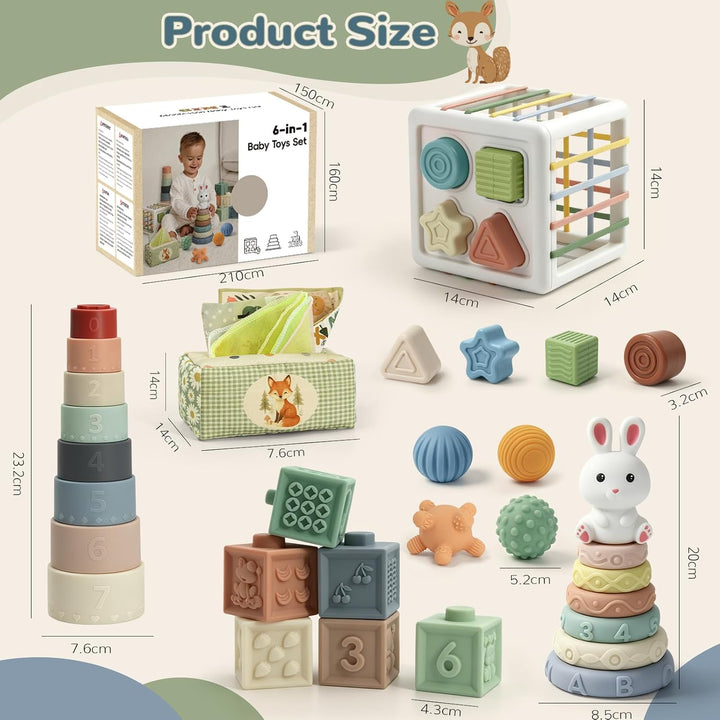 Anook Montessori Spielzeug Baby ab 6 Monate, Baby Spielzeug 6 8 9 10 Monate | Babyspielzeug ab 6 Mon