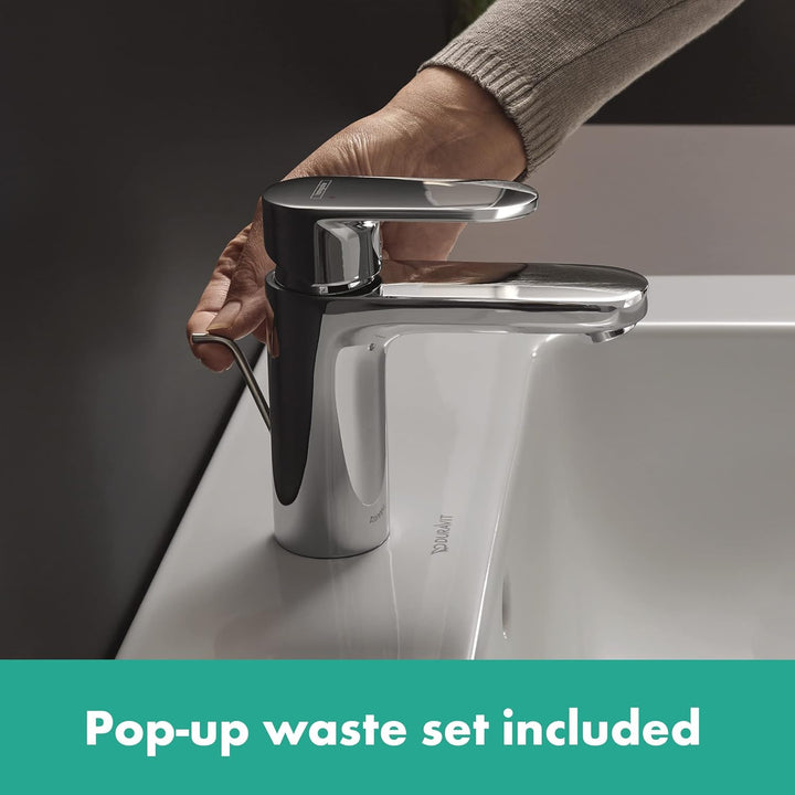 hansgrohe Vernis Blend - Waschtischarmatur mit Zugstangen-Ablauf, Wasserhahn Bad mit Auslauf Höhe 88