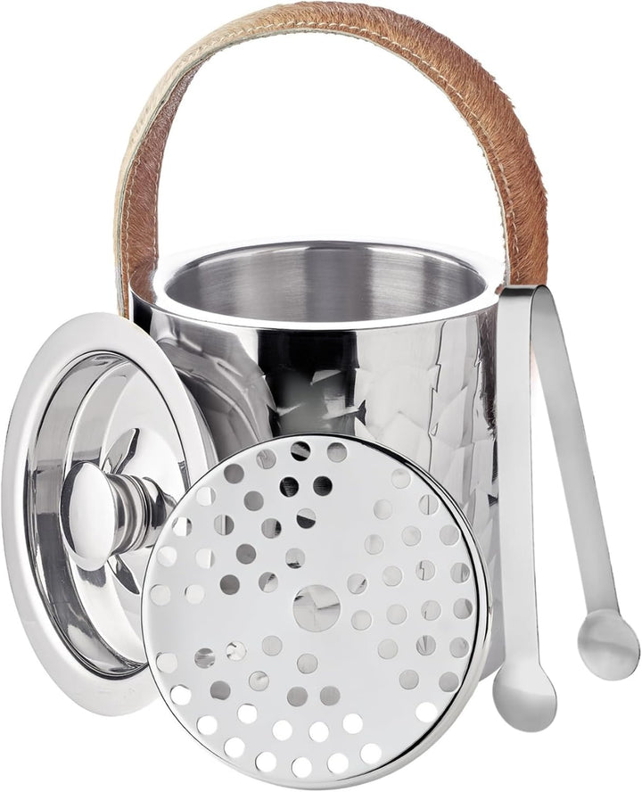 EDZARD Eiseimer Capri (H 17 cm, Ø 15 cm), hochglanzpoliert, gehämmert