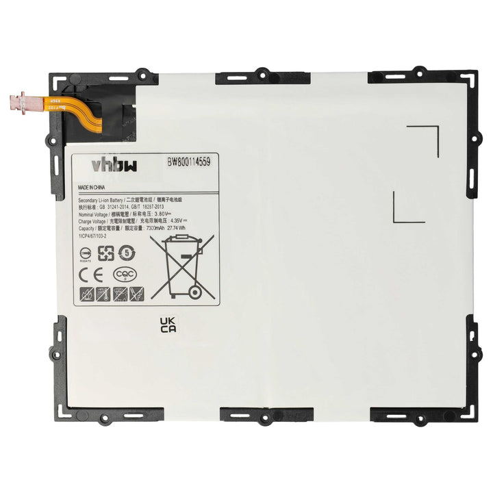 vhbw Akku kompatibel mit Samsung Galaxy Tab SM-P585M, SM-P585N, SM-P585N0, SM-P585Y, SM-T580 Tablet