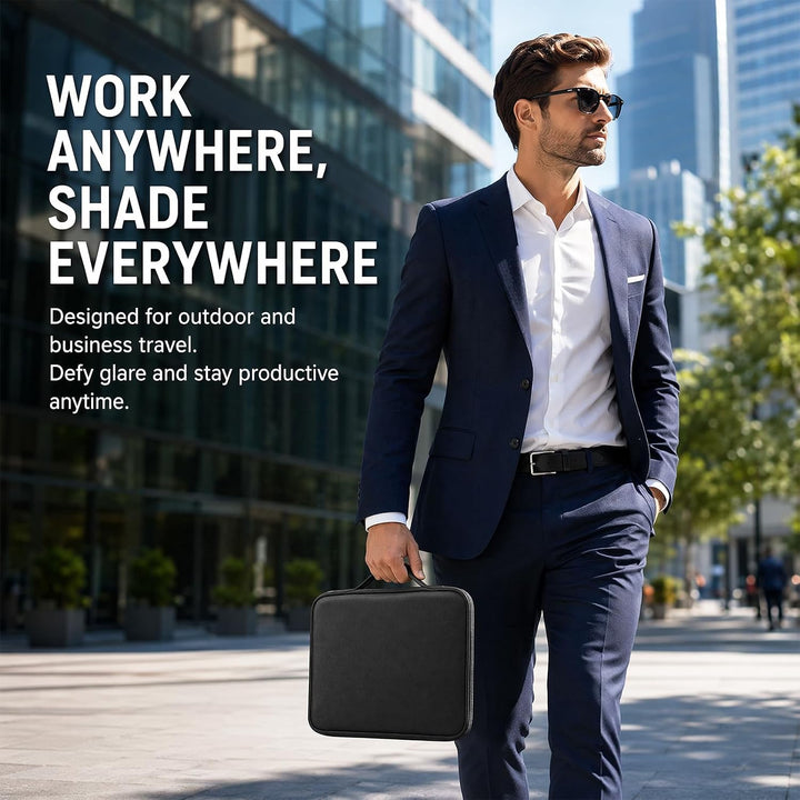 DASIAUTOEM Universal Laptop Sonnenschutz, Klappbare 2-in-1 Laptoptasche, Computer Sichtschutzhaube,