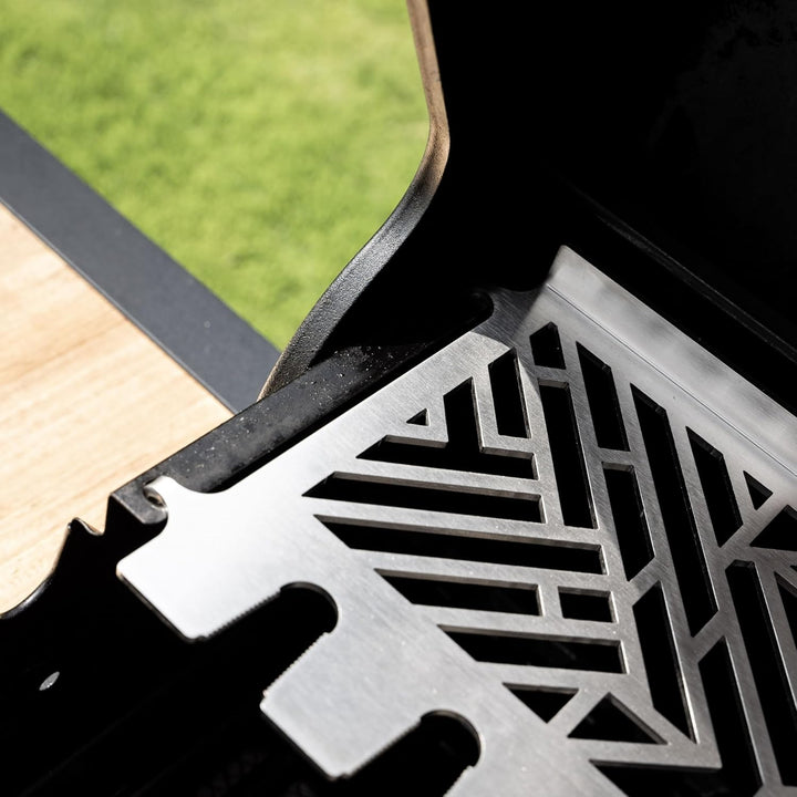 Grillrost.com Das Original Edelstahl Multistation | Warmhalterost für Burnhard Fat Fred | mit Drumst