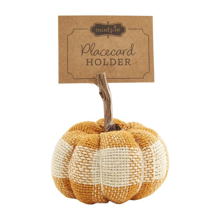 Mud Pie, Orange, Platzkartenhalter Kürbisform, 4,8 x 6,3 cm Durchmesser, Baumwolle