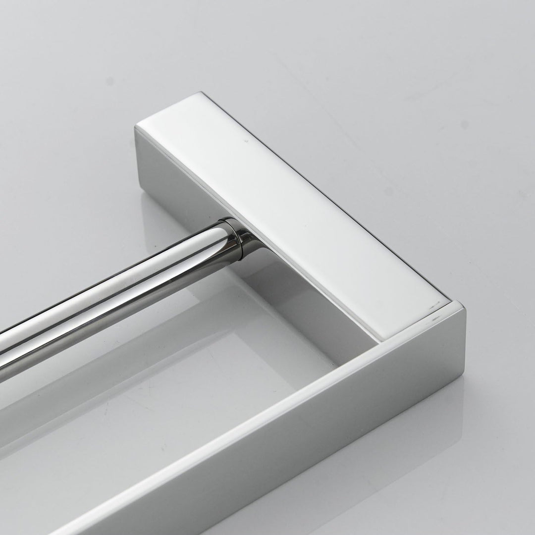 Beelee Badezimmer Toilette Doppelte 40cm Handtuchstange Wandhalterung, Edelstahl - Edelstahl, Polier