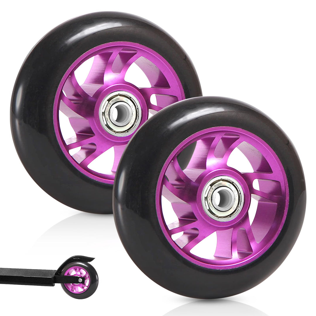 ScooterZ Rollen,2 Stück 120MM Scooter Inliner Räder Mit ABEC-9 Kugellager,Scooter Ersatzräder Für Wi