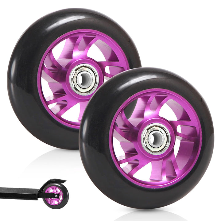 ScooterZ Rollen,2 Stück 120MM Scooter Inliner Räder Mit ABEC-9 Kugellager,Scooter Ersatzräder Für Wi