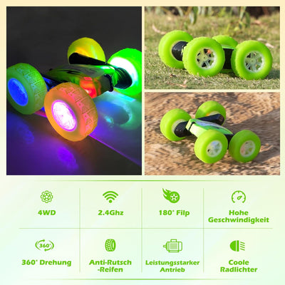 Ferngesteuertes Auto 3 4 5 6 7 8 9 Jahre Spiele LED Blinken RC Auto Spielzeug Jungen Mädchen Geschen