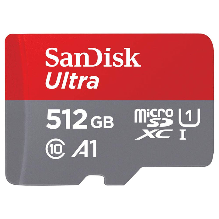 SanDisk Ultra 512 GB microSDXC UHS-I-Karte für Chromebook mit SD-Adapter (Für Smartphones und Tablet