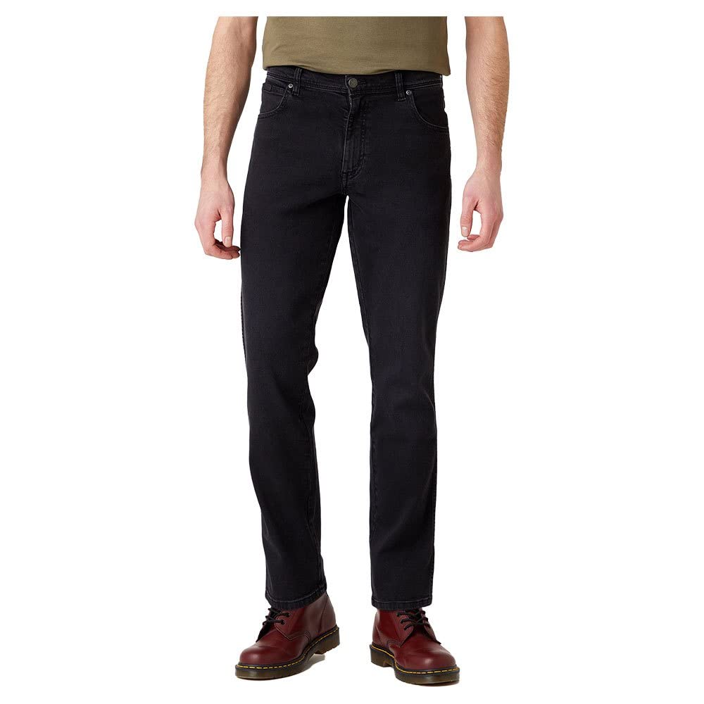 Wrangler Herren Texas Slim Jeans 28W / 32L Black Crow, 28W / 32L Black Crow