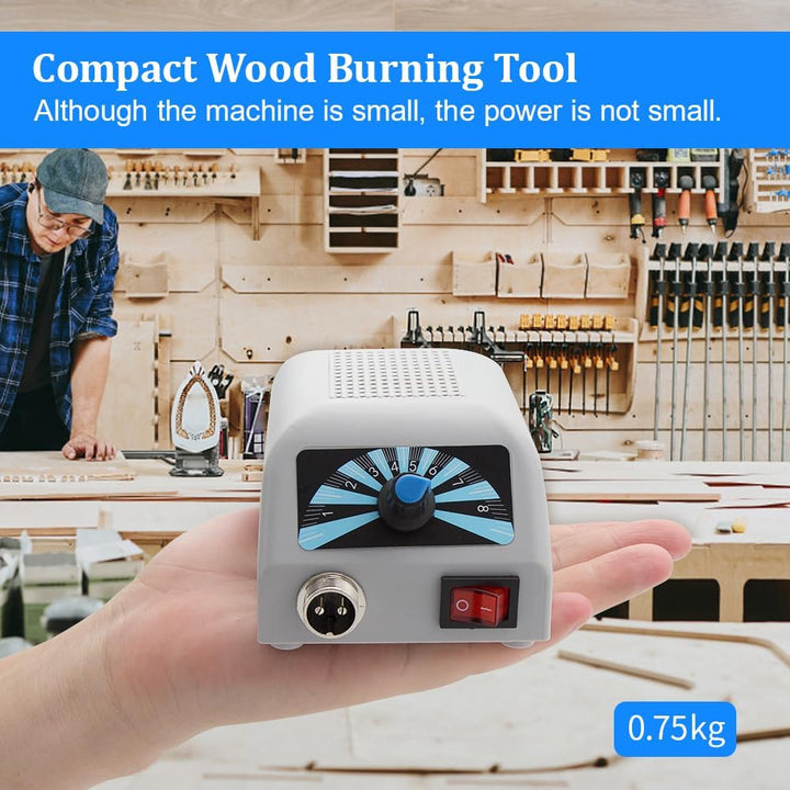 Luriseminger Pyrographie Maschine, 60W Holzverbrennungs Kit mit 30 Pyrography Drahtspitzen, 100-800℃