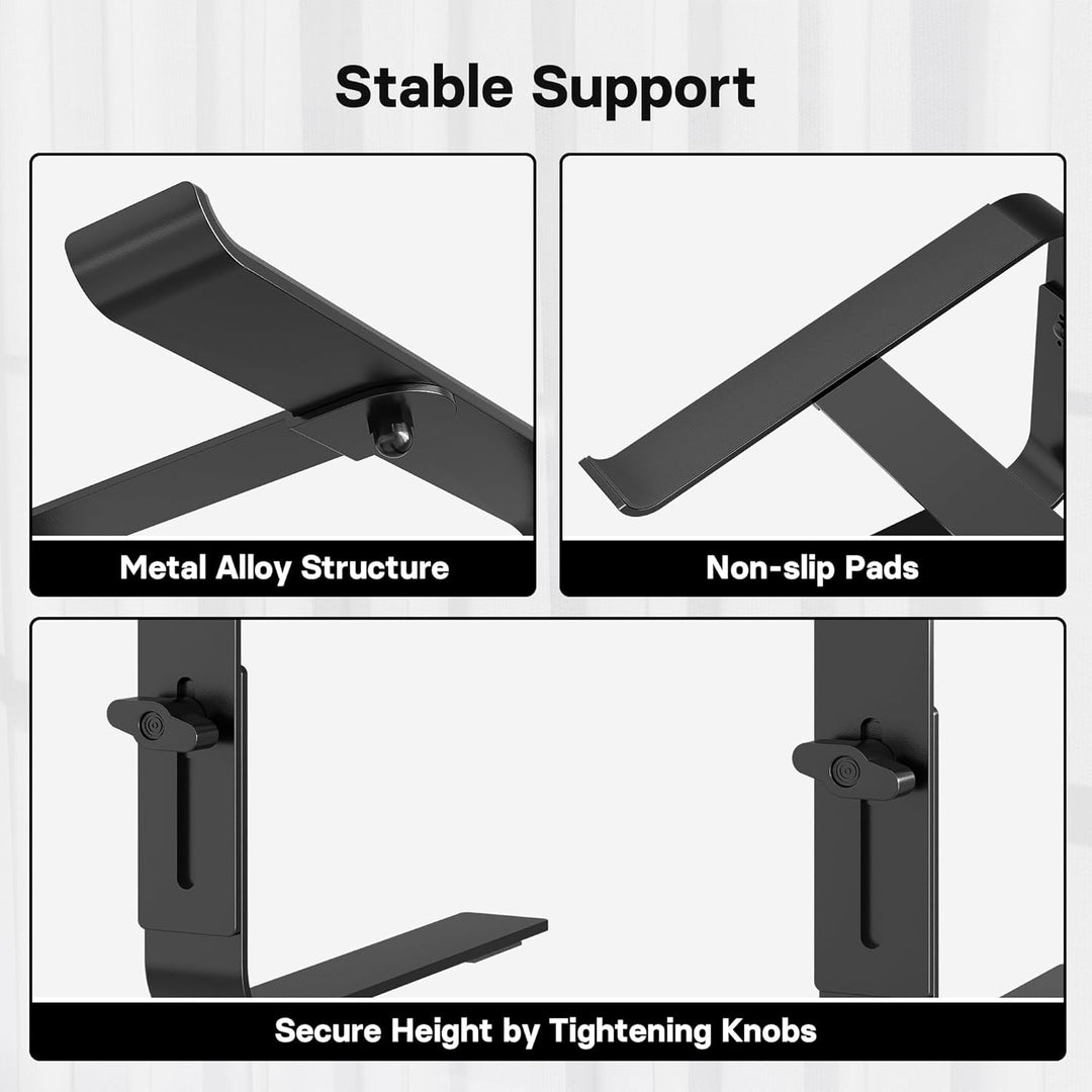 BONTEC Laptop Ständer, Laptop Stand Höhenverstellbar, Ergonomische Laptop Halterung, Kompatibel mit